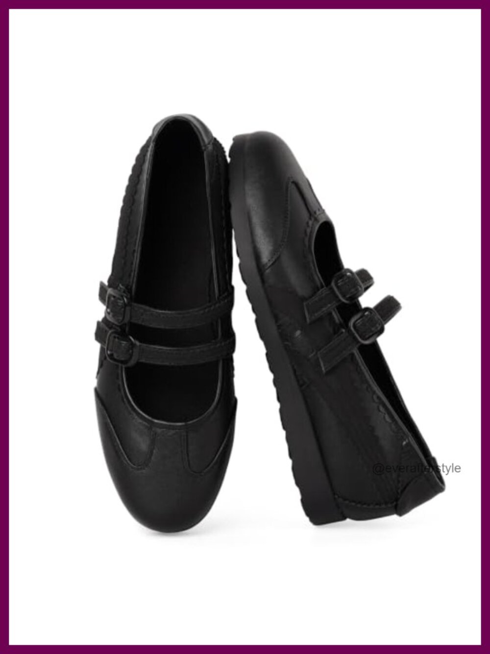 Mary Jane Sneakers Ballet Flats for Women Faux Suede Faux Leather Buckle